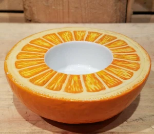 Orange Slice Candle Holder Tea Light by Party Lite Half 4.75" - Swanky Barn - Picture 1 of 12