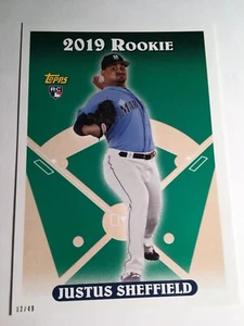 2019 Topps Archives 1993 Rookies 5x7 Justus Sheffield Mariners RC 326 02/49 - Picture 1 of 1