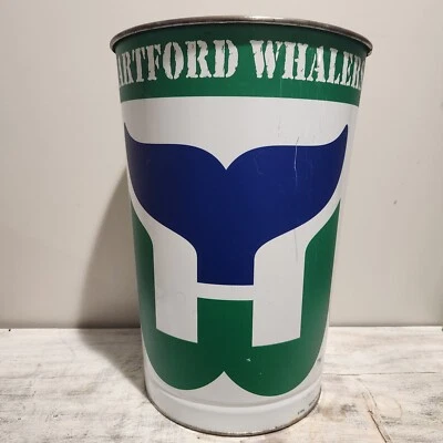Hartford Whalers NHL Vintage Hockey 2010 Wincraft RARO 15" Bote de basura promocional Foto 1 de 4