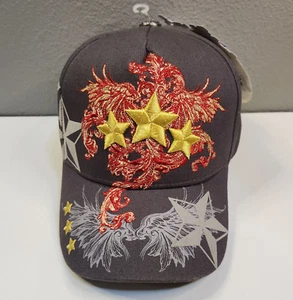 Pugs Gear Urban Ball Cap Embroidered wings & Stars Adjustable Bull dog NWT - Picture 1 of 10