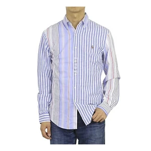 *KLEINER DEFEKT* Polo Ralph Lauren Langarm schmale Passform gestreiftes Shirt - Größe Small - Bild 1 von 5