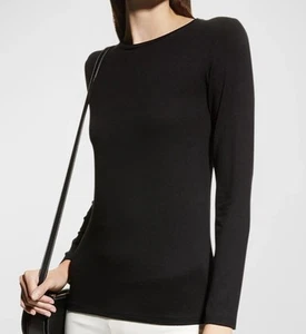 "Camisa SOFT Majestic Paris Para Neiman Marcus Talla 2 Manga Larga Negra 32"" Pequeña S" - Imagen 1 de 6