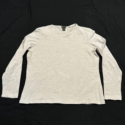 Dockers 复古女式 XL 条纹衬衫长袖美国弹力 A12 — 第 1/4 张图片