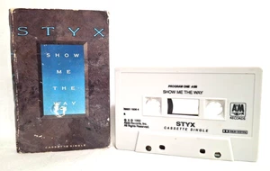 Vintage 1990 Original Styx Show Me The Way Back To Chicago Cassette Tape Single - Picture 1 of 8