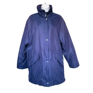 M&S SympaTex Waterproof Padded Coat Damen UK14 Navy Blau Warm Atmungsaktiv Jacke - Bild 1 von 16