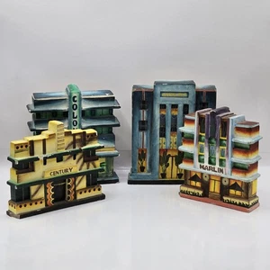 Handmade 4 Wood Mark Rutkowski Ocean Drive-South Beach Landmarks Florida Signed - Picture 1 of 24
