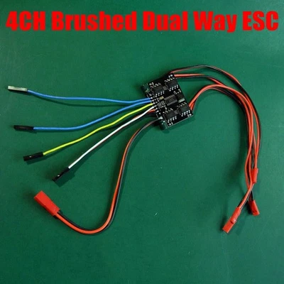 For RC Tank Cars 16:1 4CH Dual Way Brushed ESC Motor Electronic Speed Controller - Image 1 of 3