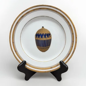 Fabergé 7 3/4 Plato de Oro Limoges Esmaltado Oro Imperial Huevo de Pascua - Imagen 1 de 4