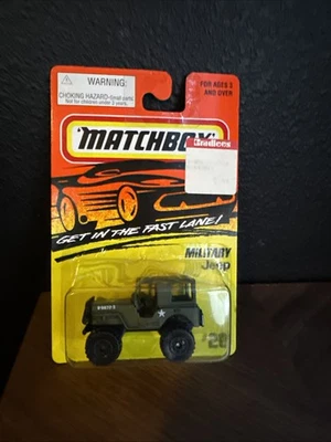 MATCHBOX SUPERFAST 1-75 MB20 CJ5 MILITARY JEEP MINT ON USA SEALED CARD NEW NOS - Image 1 of 4