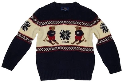 Polo Ralph Lauren Boys Twin Teddy Bear Sweater Size 4T - Image 1 of 2