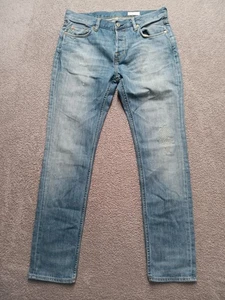 AllSaints REX Herren Skinny Jeans 32x32 Light Wash Distressed Stretch Denim Zip F - Bild 1 von 11