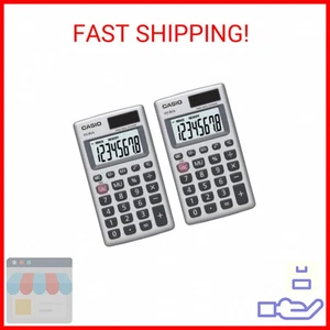 Casio HS-8VA, solarbetriebener Taschenrechner mit Standardfunktion (2er Pack) - Bild 1 von 2