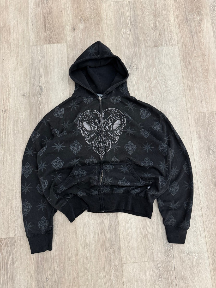 トップス 00s Sapphire Lounge tribal bone hoodie 00s Sapphire Lounge tribal bone hoodie Vintage Y2K Sapphire Lounge