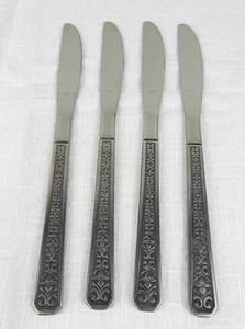 Interpur Florenz 4 Petal Stainless Knives Japan 8.75” Set of 4 - Picture 1 of 4