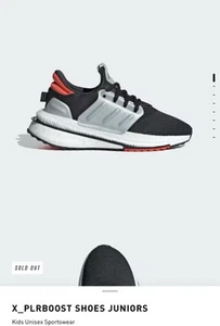 ADIDAS XPLR Boost Shoes Size 6 Youth Core Black Bright Red Sneakers - Picture 1 of 6
