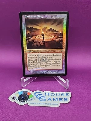 MTG Foil Barbarian Ring Signed John Avon Odyssey Silver Signature *CCGHouse* - Image 1 of 4
