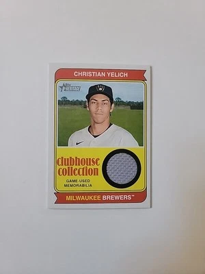 2023 Topps Heritage Baseball Christian Yelich Clubhouse Collection Patch SD3090 - Image 1 of 2