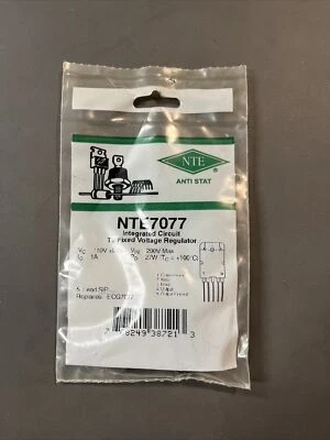 1 Each ~ NTE7077 ~ TV Fixed Voltage Regulator ~ 5 Pin SIP ~ NOS - Image 1 of 4