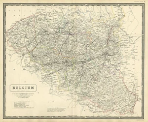 Antique Map-Belgium and Luxembourg-National Atlas-Johnston-ca. 1880 - Picture 1 of 8