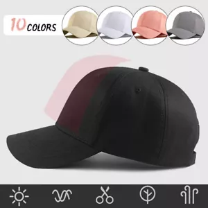 Cappello da baseball uomo donna grande testa oversize grande cappello strutturato XL 60 cm + 10 colori - Foto 1 di 22