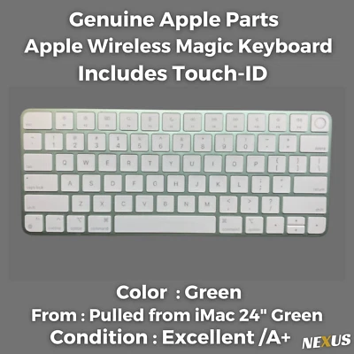Genuine Apple Wireless Magic Keyboard with Touch-ID, Green - Image 1 of 4