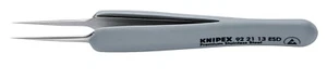 Pinzas de precisión con puntas de aguja de acero inoxidable Knipex ESD 3 3/4" 92 21 13 ESD - Imagen 1 de 9