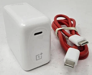 OnePlus 65W Power Supply Wall USB-C Charger WC065A51JH w/ USB-C Cable ORIGINAL - Picture 1 of 13