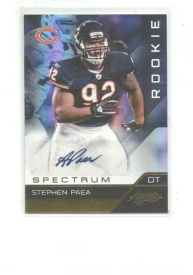 2011 ABSOLUTE MEMORABILIA SPECTRUM GOLD AUTOGRAPHS #169 STEPHEN PAEA 012/299 - Image 1 of 2