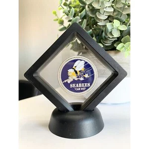 NEW U.S. Navy Seabees "We Build We Fight" Challenge Coin. With 3D Display Case - Picture 1 of 2