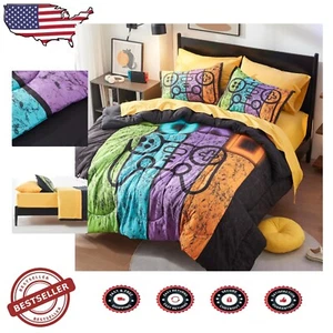 Full/Queen Size Game Night Comforter Set for Boys & Girls - 7-Piece Microfiber - Picture 1 of 10