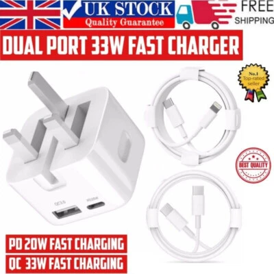 For Samsung Galaxy A14 A15 A05 A25 A34 A54 5G Super Fast Charger Plug / Cable UK - Image 1 of 4