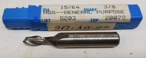 NEW-Niagara Cutter-HSS End Mill- EDP#20079 -15/6" Dia.-3/8" Shank -2 Flute - Bild 1 von 9