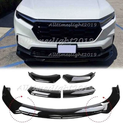 For Honda CRV CR-V 2006-2024 Front Bumper Lip Splitter Spoiler Kit Gloss Black Foto 1 de 4
