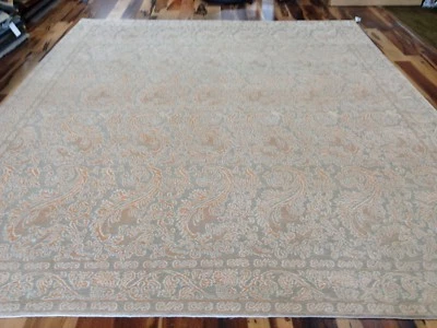 Alfombra indo moderna de lana anudada a mano 8 x 10 Foto 1 de 4