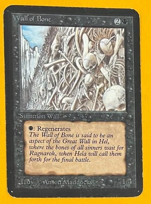 MTG WALL OF BONE Alpha (OldManMTG 008-516) - Image 1 of 3