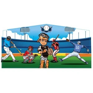 Baseball Art Panel 10x5 Vinyl Banner for 13ft Inflatable Modular Bounce House - Picture 1 of 2