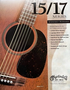 Original 2003 Martin 15/17 Series Acoustic Guitar 8.5"x11 Color Brochure Catalog - Picture 1 of 1