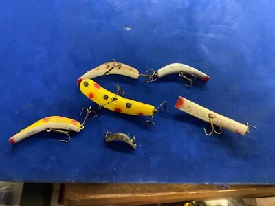 lote de 6 señuelos de pesca vintage Kautzky Lazy Ike 2, 3, Fly IKE U20 Foto 1 de 4