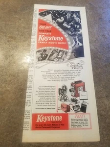 Conjunto de película familiar Keystone con anuncio impreso vintage. Tu gran regalo - Imagen 1 de 1