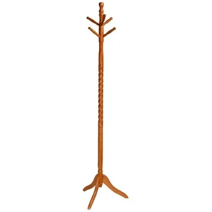 Abrigo de madera torcida con acabado de roble estante de entrada pasillo árbol sombrero estante - Imagen 1 de 1