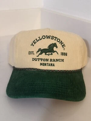 Sombrero de pana DEADSTOCK NUEVO CON ETIQUETAS Yellowstone Dutton Ranch Paramount Glacier Montana Foto 1 de 3