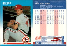 Ray Soff 1987 Fleer Baseball Card 309  St. Louis Cardinals