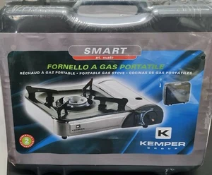FORNELLO A GAS PORTATILE MARCA KEMPER COMPLETO DI BOMBOLETTA E VALIGETTA - Foto 1 di 1