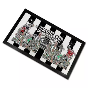 Newcastle Utd League Cup Winners 2025 Bar Runner Mat Design 2 Toon Army Man Cave - Picture 1 of 6