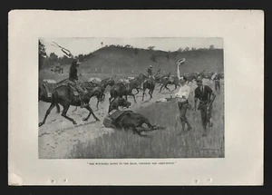 Frederic Remington 1898 Illustration The wounded going to the rear cheered the a - Picture 1 of 1