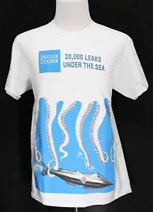 ZIEGLER COOPER T-Shirt SandCastle Team 20,000 Leaks Under The Sea White Large - Picture 1 of 7