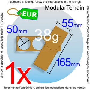1x Movement Tray 1x3 3x1 (5mm) 50mm Round Base Bandeja Movimiento War Hammer - Bild 1 von 7