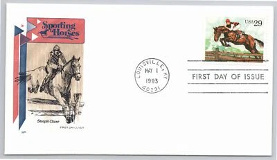 First Day Cover Scott's #2756 Sporting Horses  Louisvile Steeplechase 1993 - Image 1 of 2