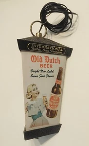 VINTAGE OLD DUTCH BEER HANGING LIGHT INTERNATIONAL BREWERYS INC. - Picture 1 of 10