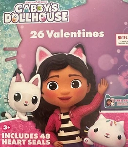 Niñas GABBY CASA DE MUÑECAS Día de San Valentín Intercambio de Aula 26 Sellos de Corazón NUEVO - Imagen 1 de 2